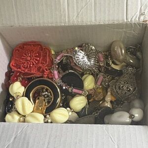 Assorted Jewelry Box with Red and Silver Accents